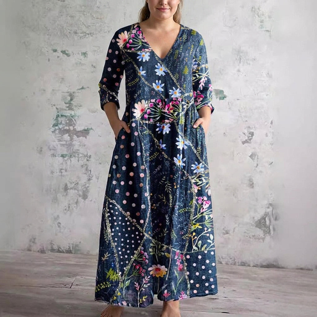 Nessa | Robe Maxi Jardin de Minuit