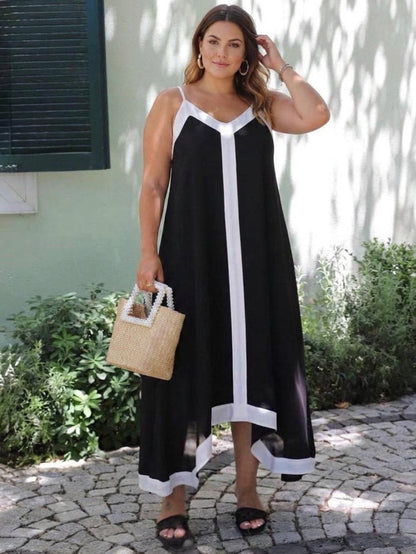 Naomi | Robe Midi Colorblock Lavechic Style Île
