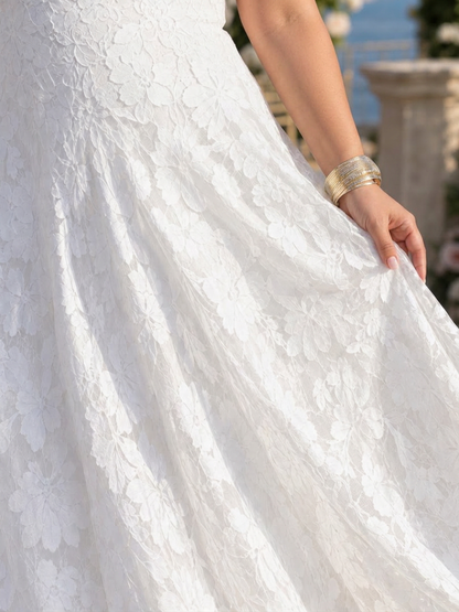 Noa | Robe Maxi en Dentelle à Bretelles Spaghetti