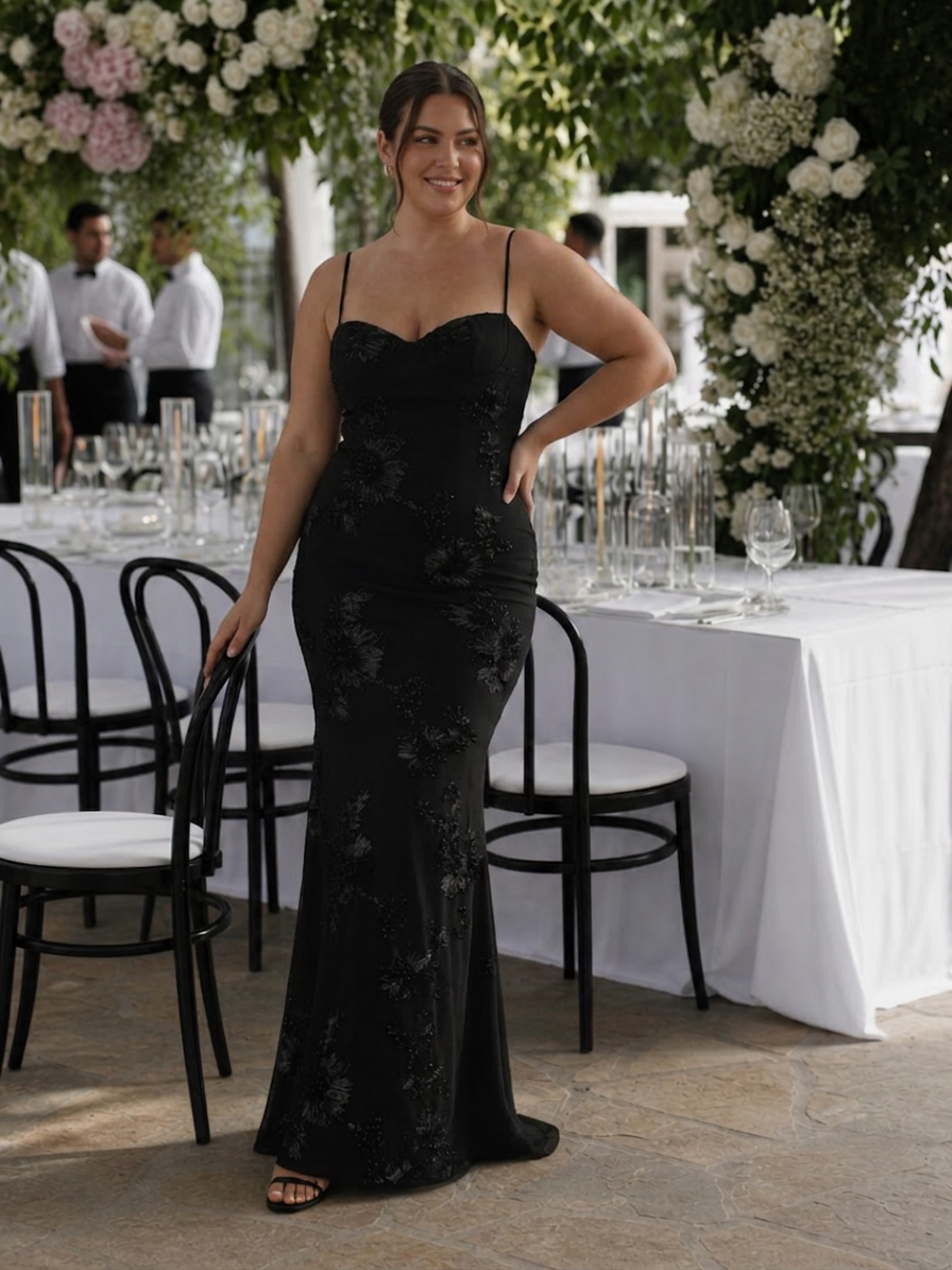 Clover | Robe Maxi à Bretelles Spaghetti et Corset