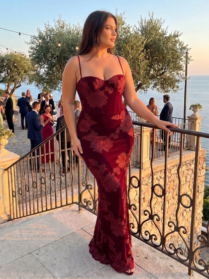 Clover | Robe Maxi à Bretelles Spaghetti et Corset
