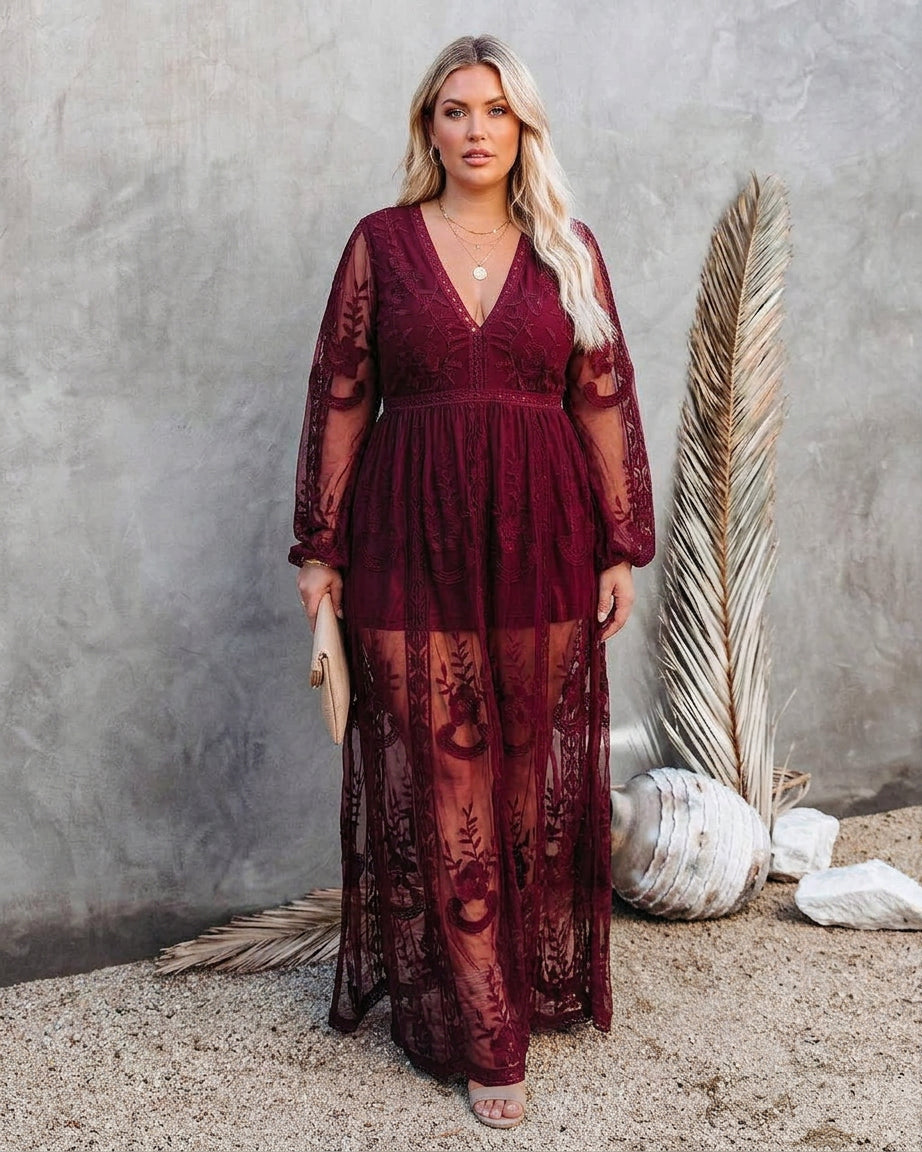 Robe Vael Longue V-Cou : Silhouette Élégante et Flottante