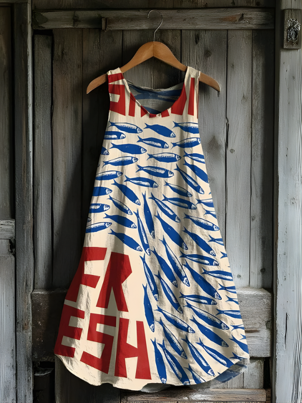 Sunniva - Robe Tank Art Fresh Catch