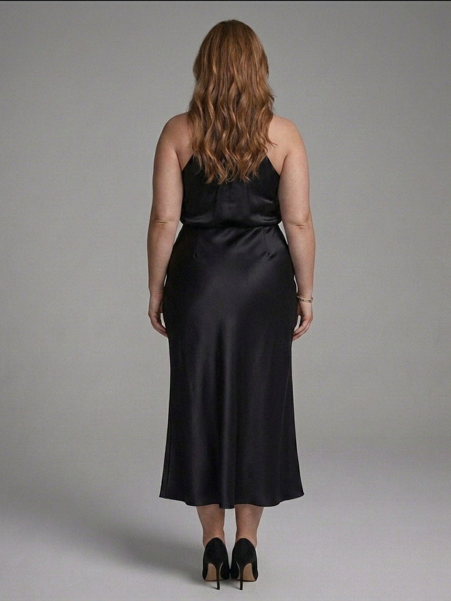 Eilwen | Robe Midi avec Décolleté Halter