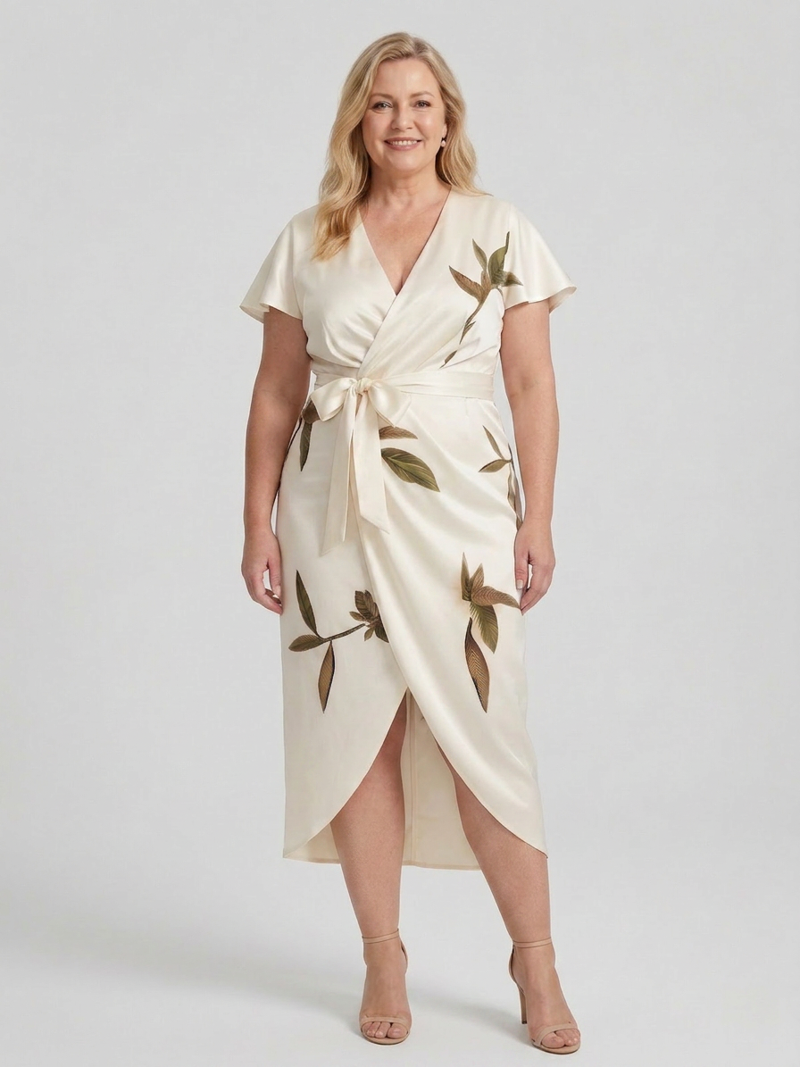 Eulalia - Robe Wrap Élégante Vraie