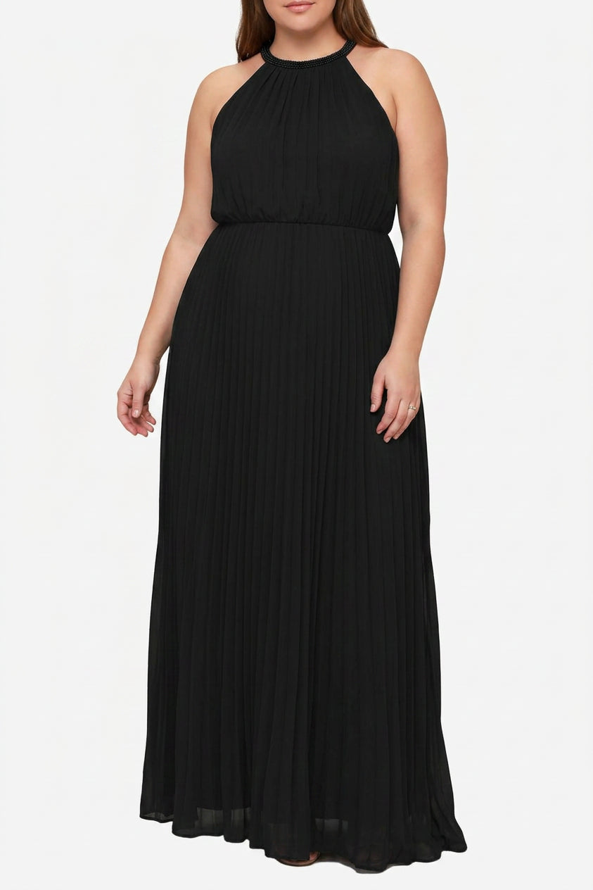 Verity - Robe Maxi Sans Manches Avec Ceinture