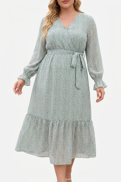Zaina - Robe Midi Wrap Bloom