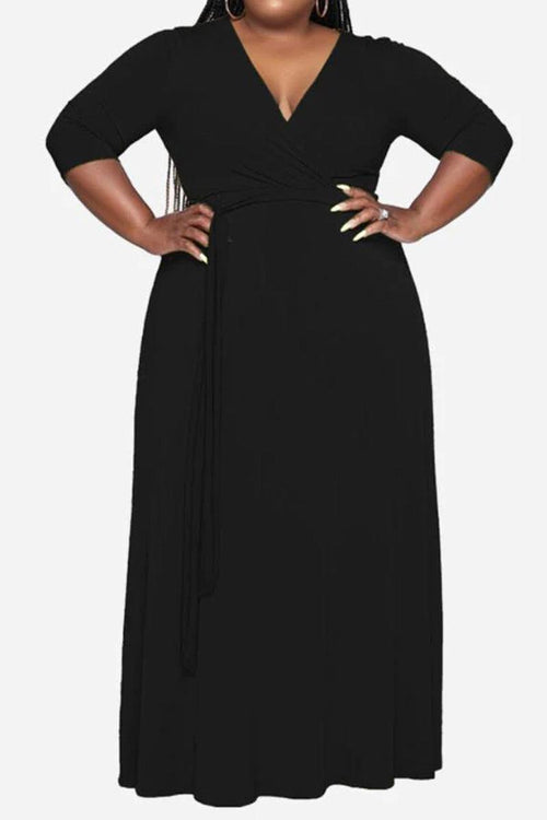 Arabella - Robe Ceinturée Élégante Grande Taille