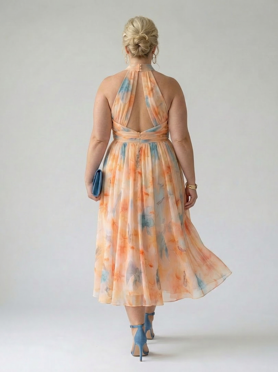 Stella & Grace™ | Robe Midi Halter Douce