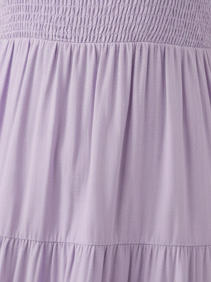 Cassia - Robe Maxi Sans Manches Froncée