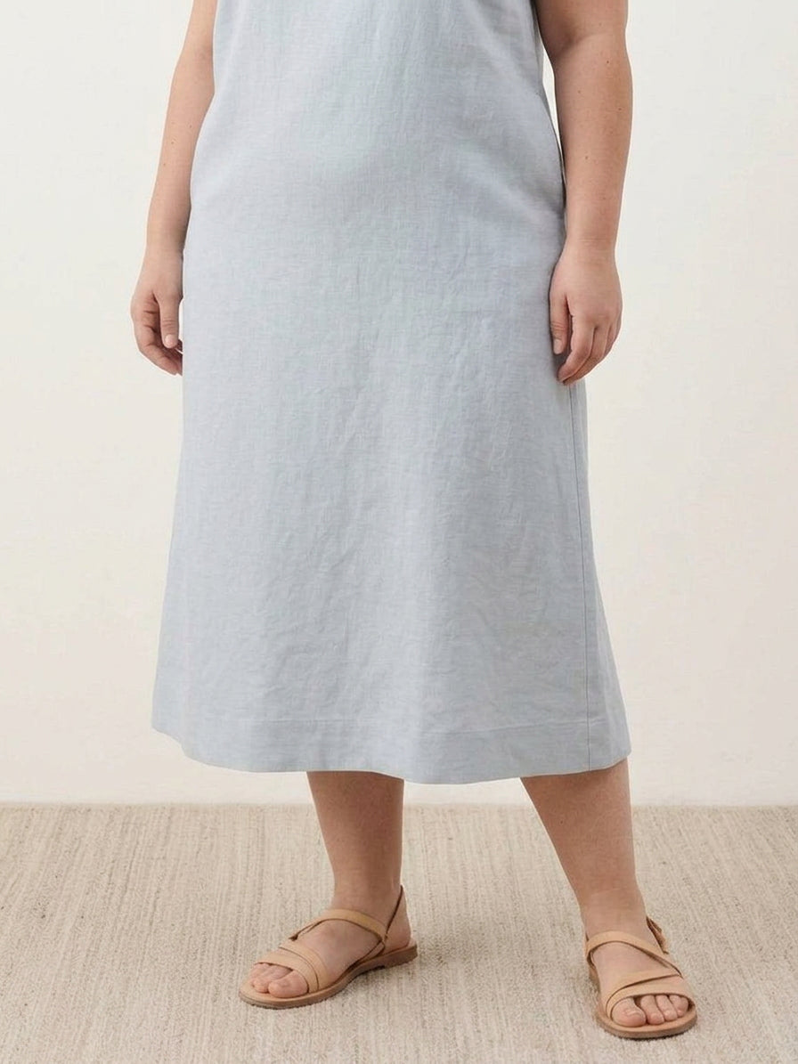 Marlow - Robe sans manches en coton et lin