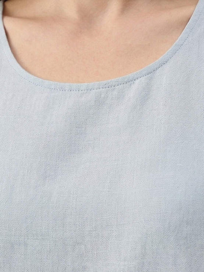 Marlow - Robe sans manches en coton et lin