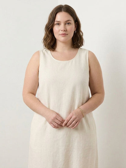 Marlow - Robe sans manches en coton et lin