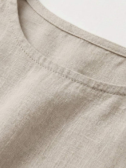 Marlow - Robe sans manches en coton et lin