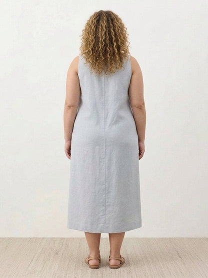 Marlow - Robe sans manches en coton et lin