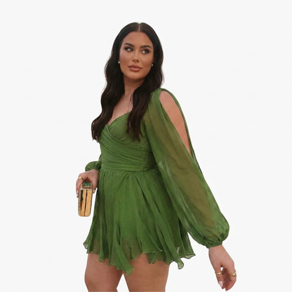 Hedda | Robe Mini avec Manches Ballon