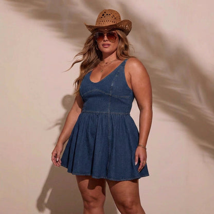 Robe Évasée en Denim Jessamine