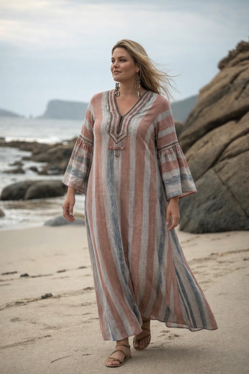 Sorrel | Robe Maxi à Rayures Boho Aérienne