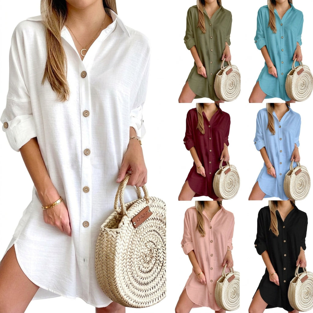 Leona - Robe Chemise Boutonnée