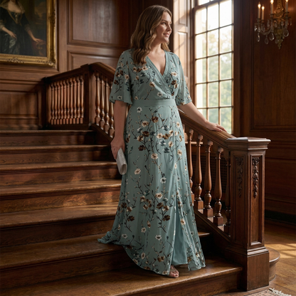 Ottilie | Robe Maxi Halter Bloom Flow