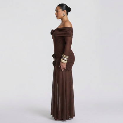 Robe Maxi Anneliese - Brun Prune