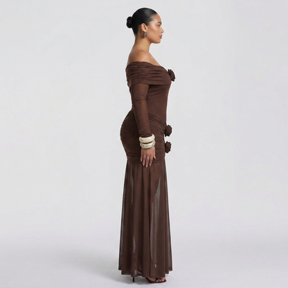 Robe Maxi Anneliese - Brun Prune