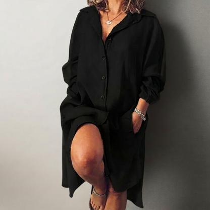Nielle┃ robe midi en coton et lin