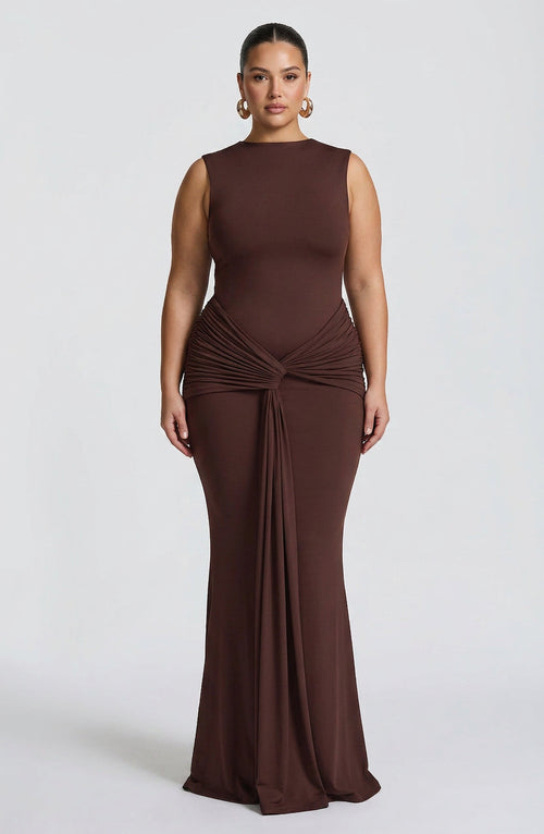 Robe Maxi Lottie - Marron Prune