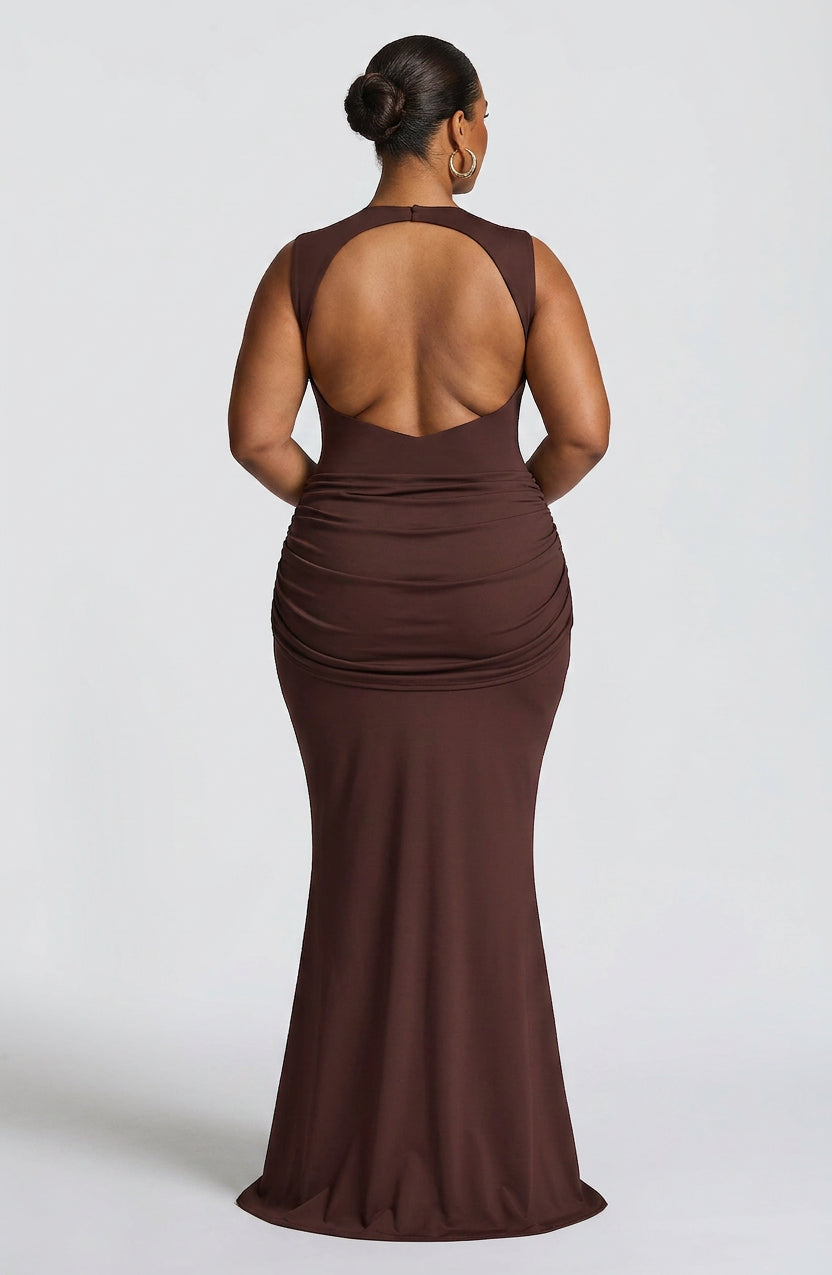 Robe Maxi Lottie - Marron Prune