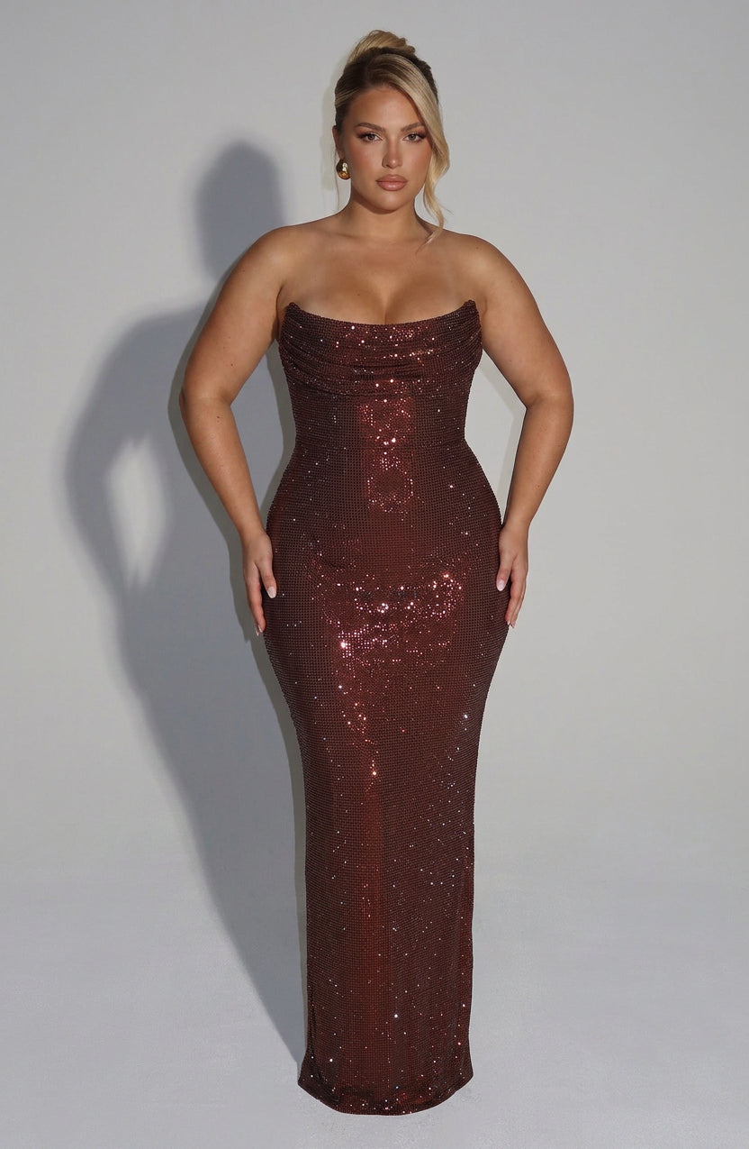 Robe Maxi Irina - Marron Prune