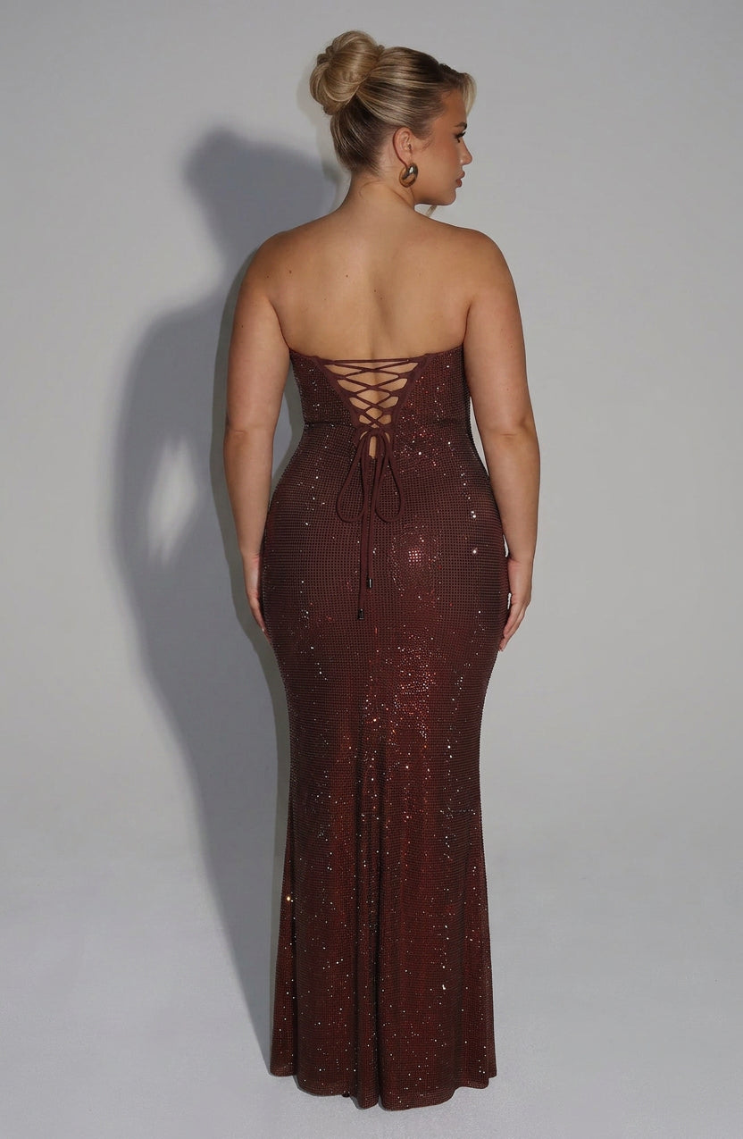 Robe Maxi Irina - Marron Prune