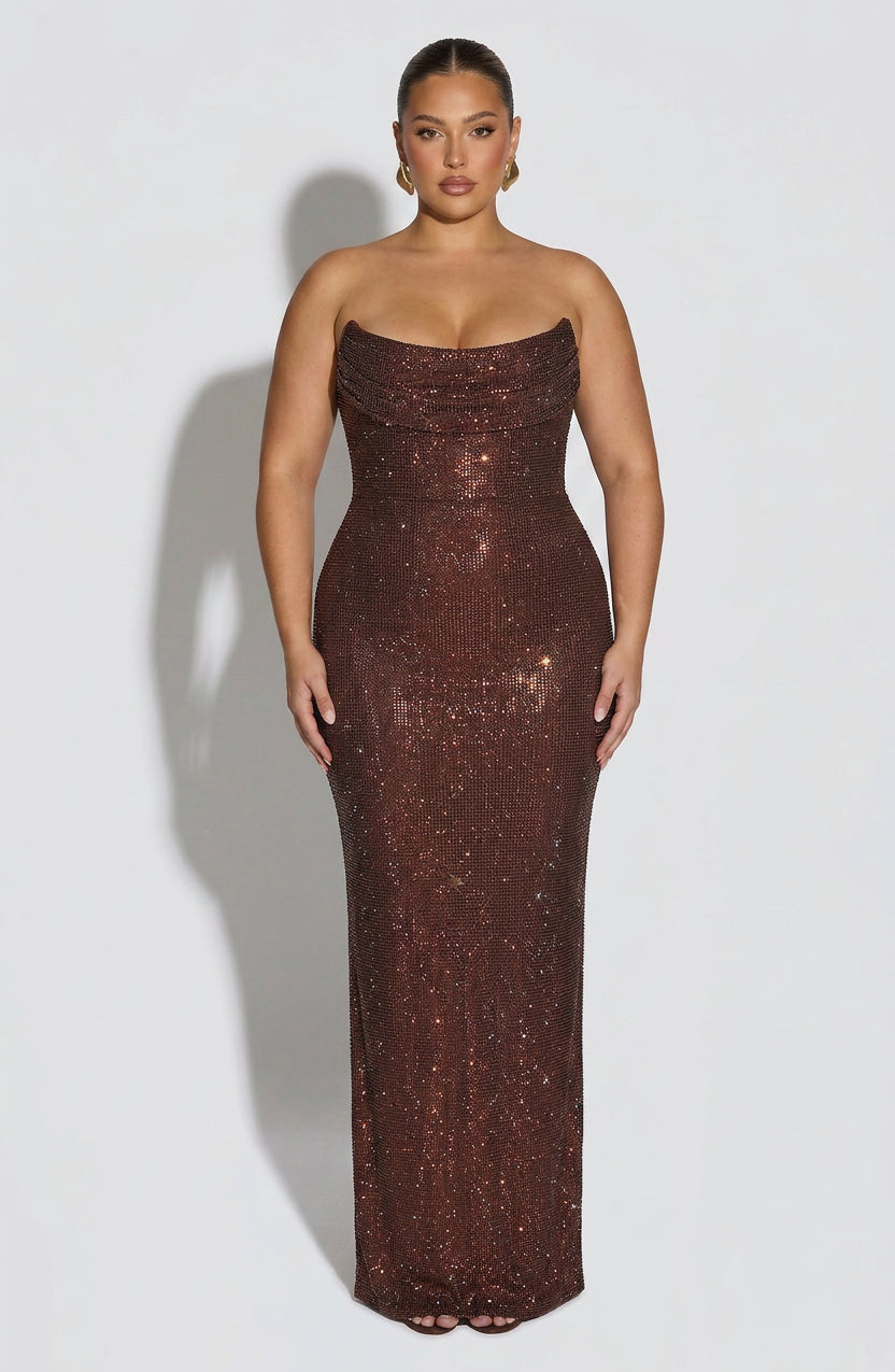 Robe Maxi Irina - Marron Prune