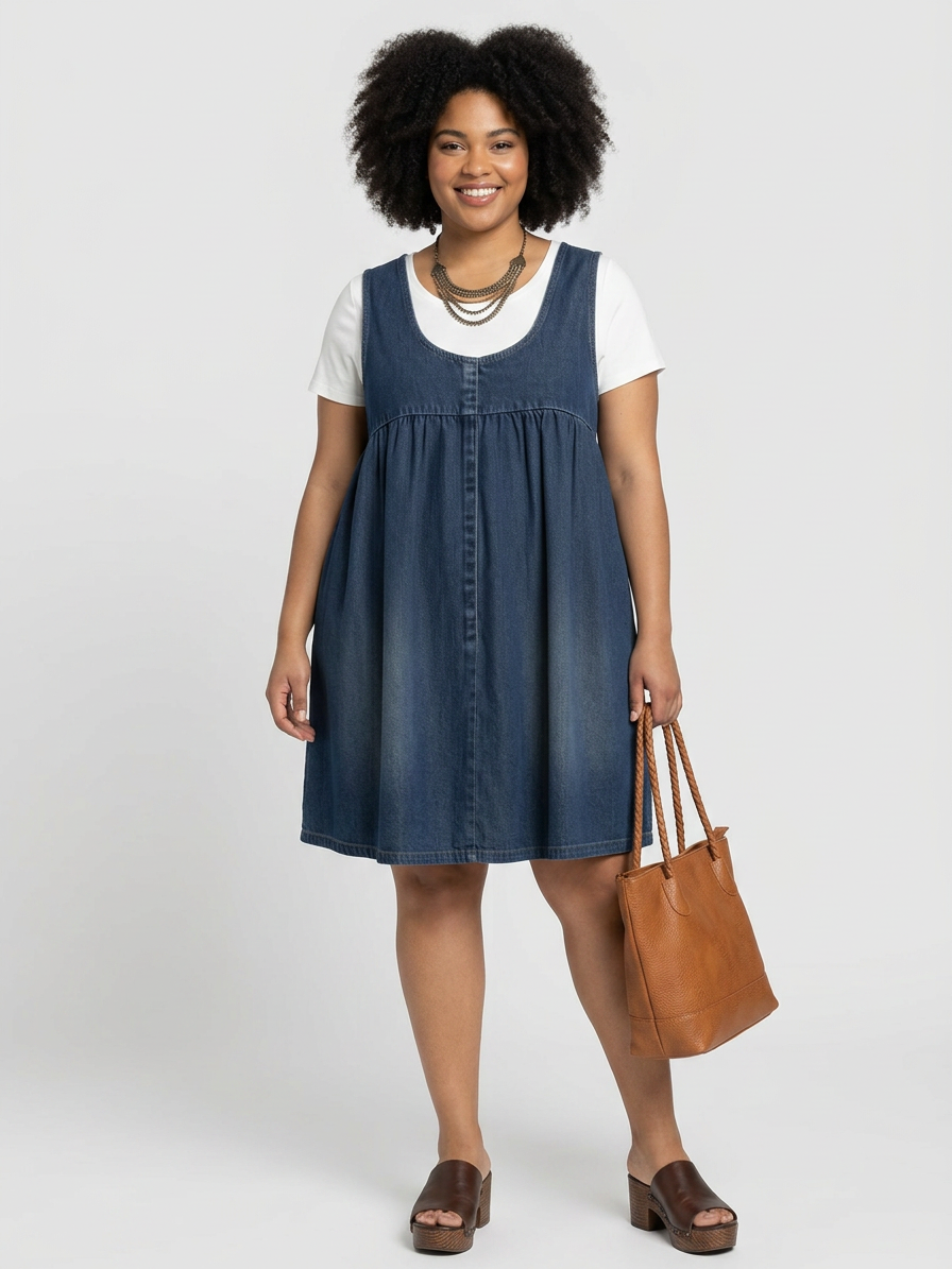 Sasha | Robe Maxi en Denim Doux Lavé Vintage