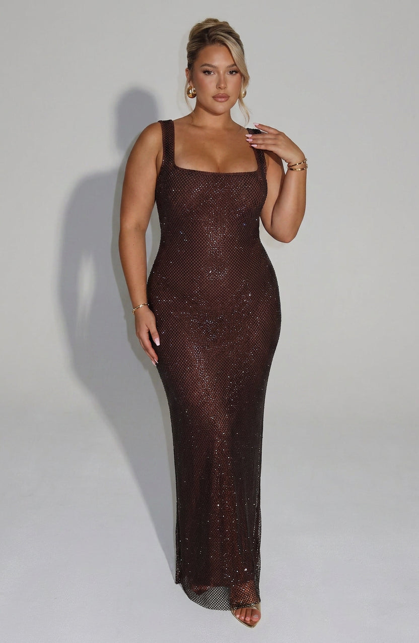 Robe Maxi Sigrid - Marron Prune
