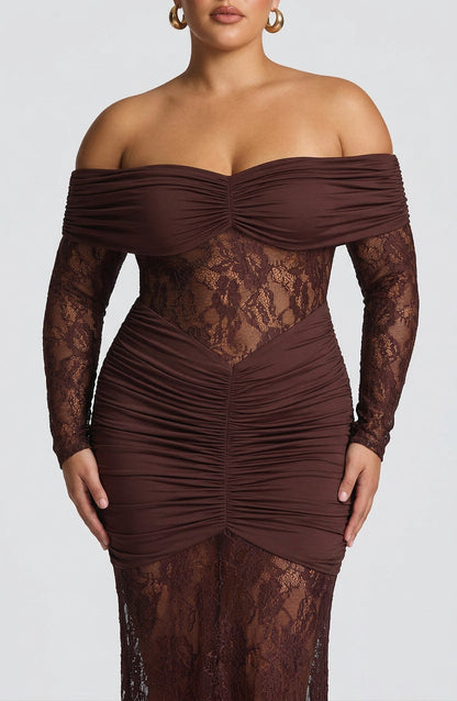 Robe Maxi Mali - Marron Prune