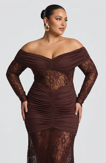 Robe Maxi Mali - Marron Prune