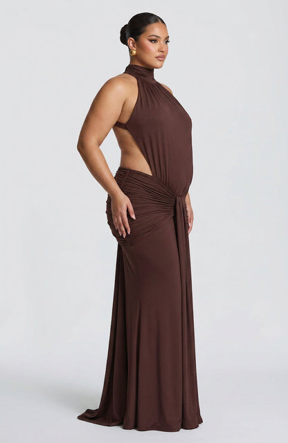 Robe Maxi Mable - Marron Prune