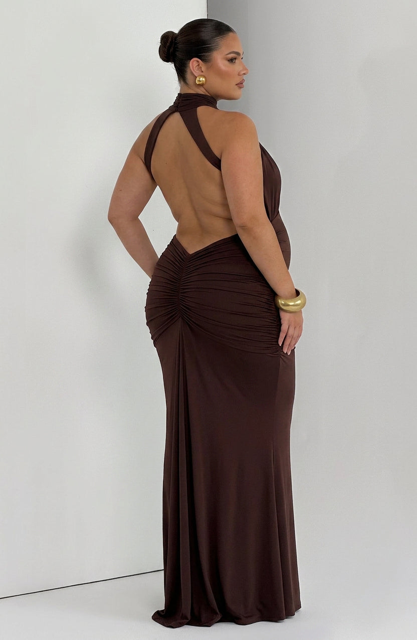 Robe Maxi Mable - Marron Prune