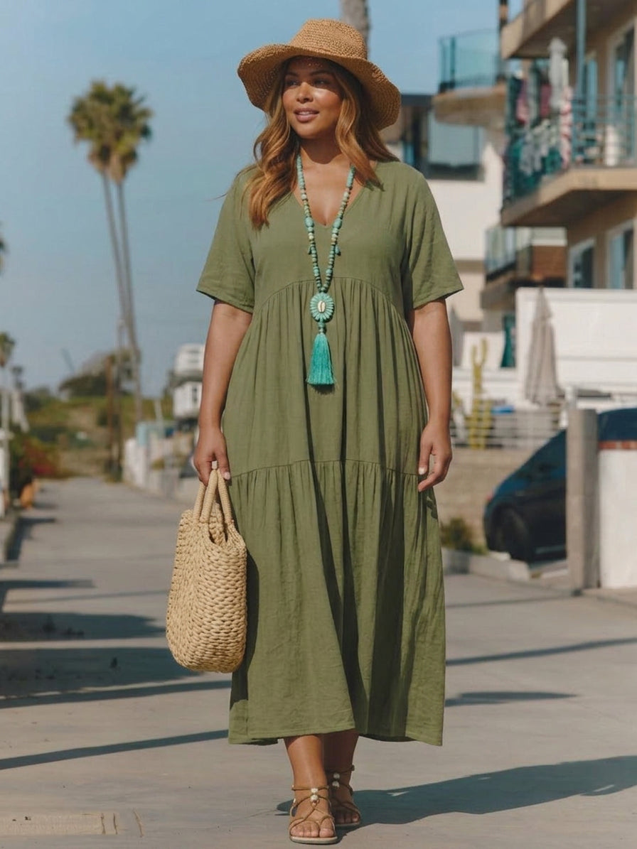 Perdita - Robe Maxi à Col V